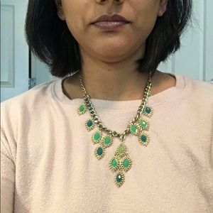 Gold and green necklace